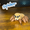 Scuttling Spider – Flexi Articulated Fidget Toy, 3D Printed Spider, Halloween Cute Bug, Desk Toy, Articulated Animal, Creepy Cute Figure