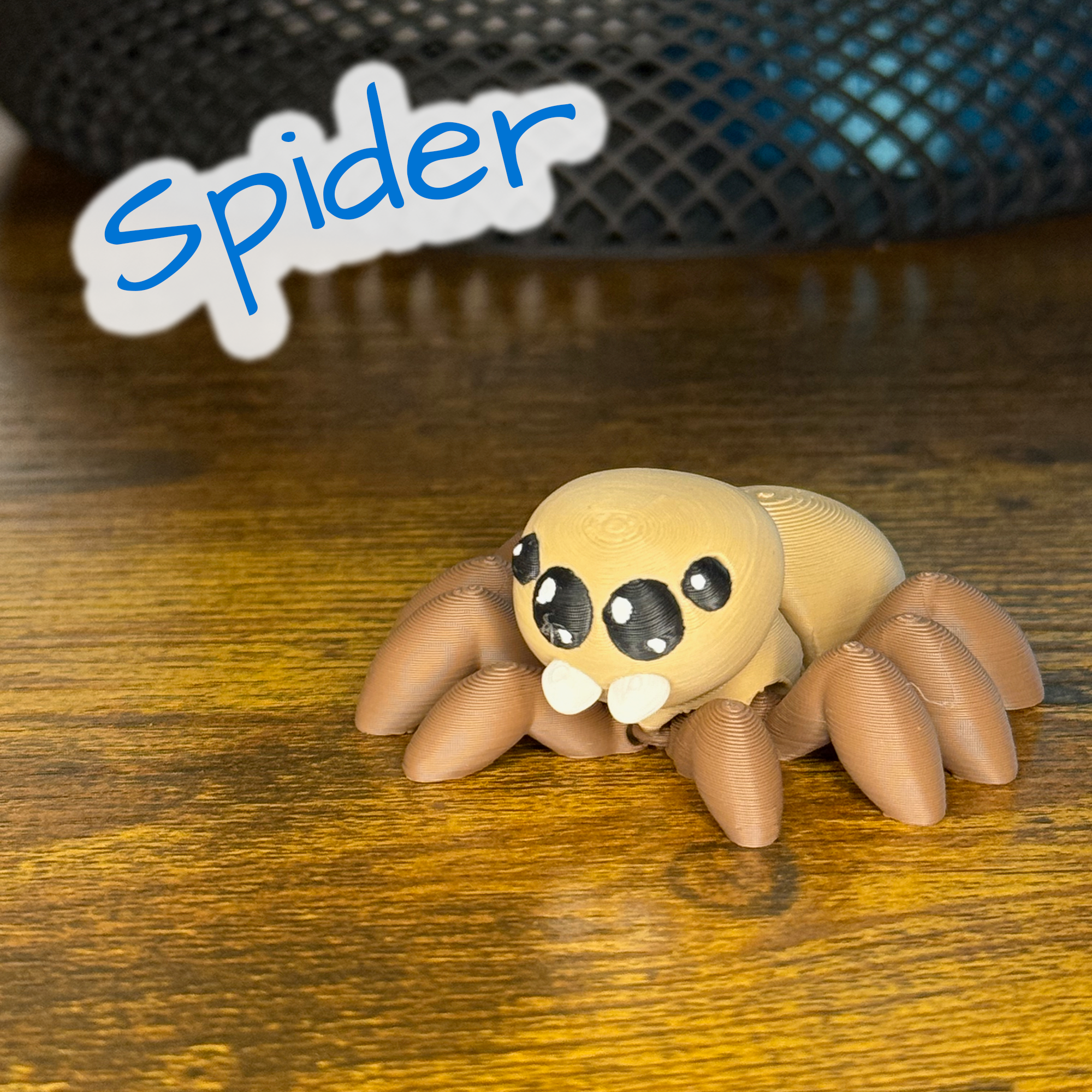 Scuttling Spider – Flexi Articulated Fidget Toy, 3D Printed Spider, Halloween Cute Bug, Desk Toy, Articulated Animal, Creepy Cute Figure