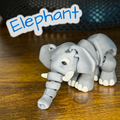 Flexi Articulated Elephant – Cute 3D Printed Elephant Toy | Fidget Gift