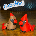 Clever Cardinal – Articulated 3D Printed Flexi Toy Bird with Pop-Out Feet | Fidget Toy for Bird Lovers