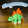 Stompy Stegosaurus – Articulated Dinosaur Fidget Toy | Cute 3D Printed Dino