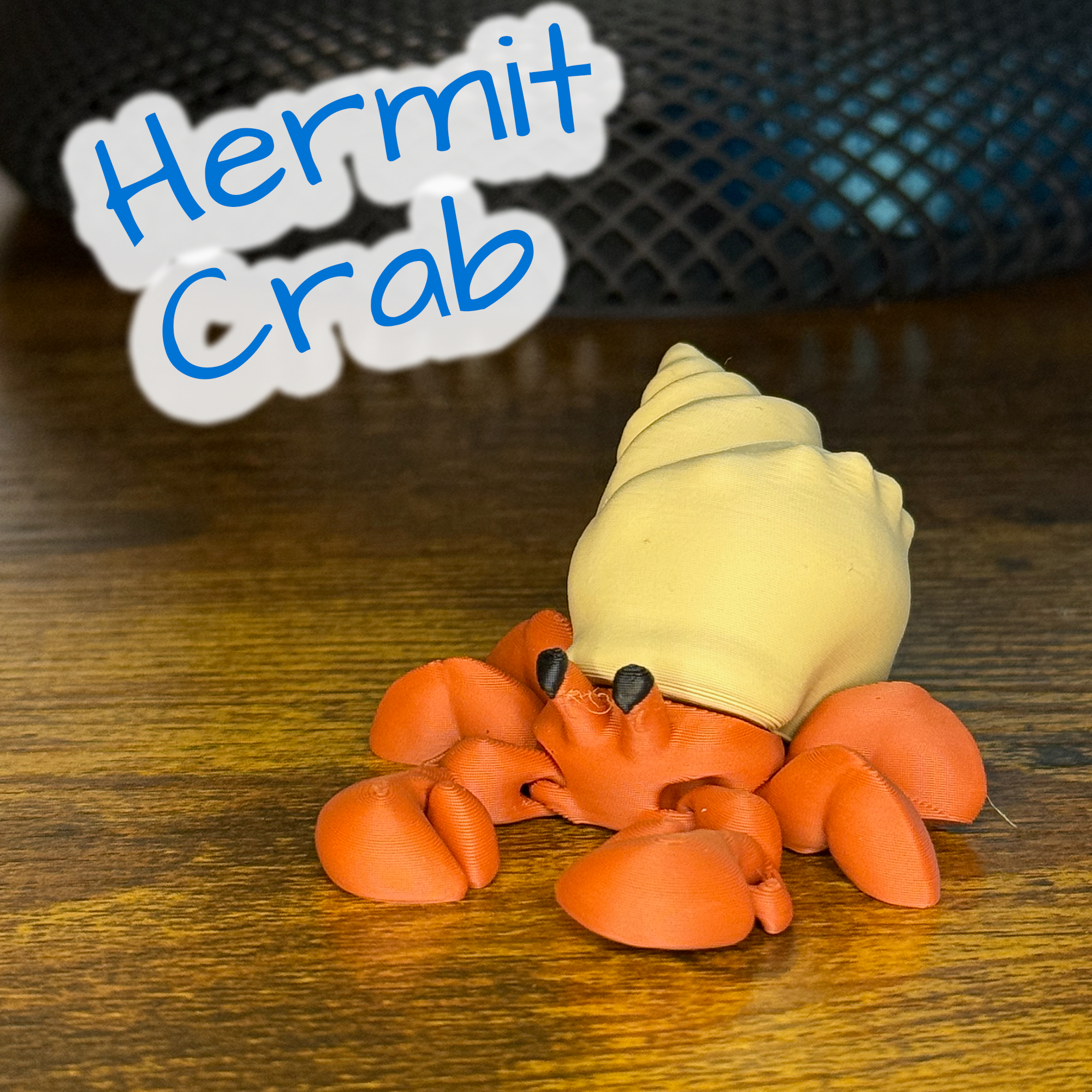 Hauling Hermit Crab – Cute 3D Printed Articulated Hermit Crab Fidget Toy