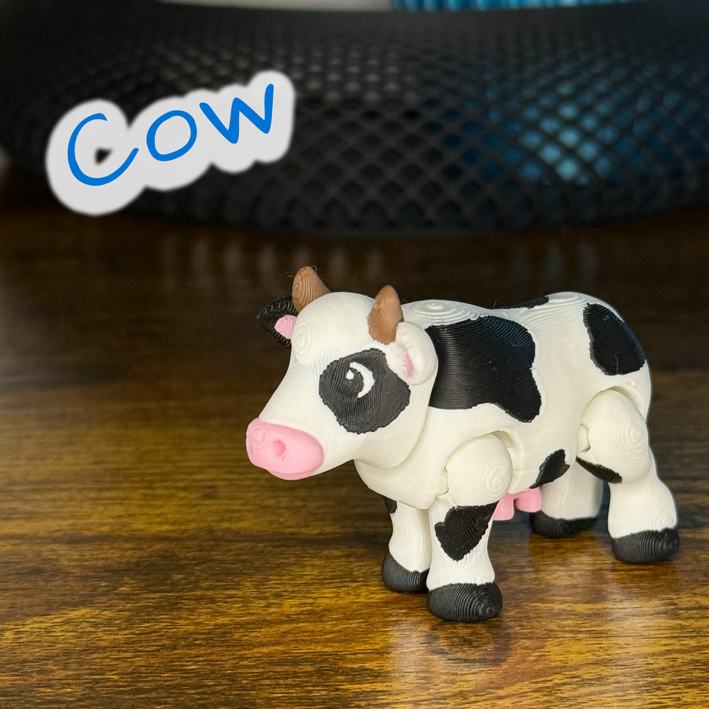 Clumsy Cow – 3D Printed Articulated Toy