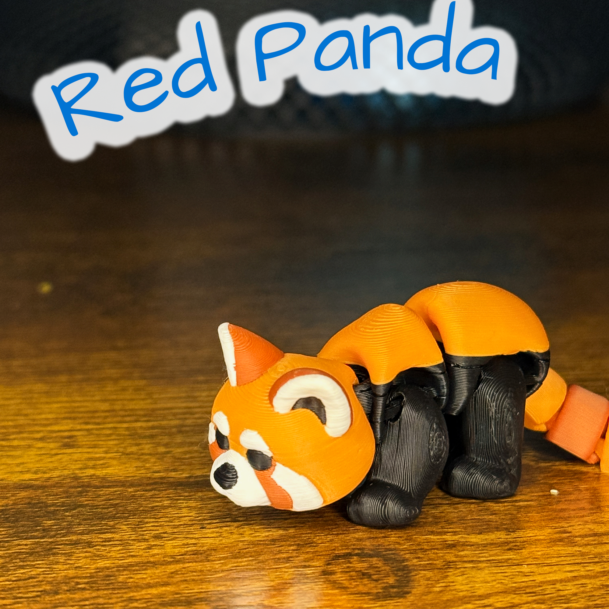 Flexi Articulated Red Panda – Cute 3D Printed Toy | Raucous Red Panda Fidget Gift