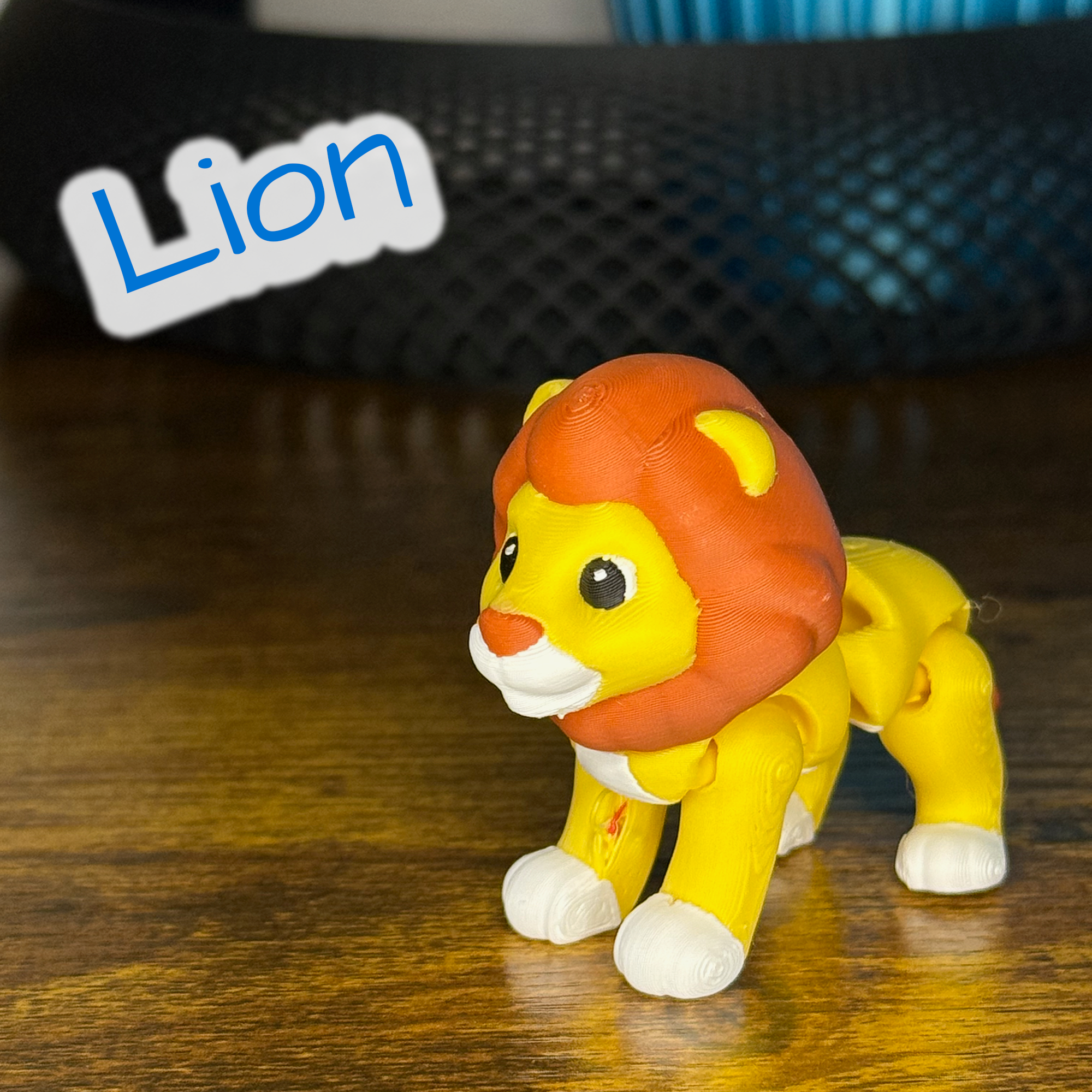 Lazy Lion – Articulated 3D Printed Flexi Fidget Toy