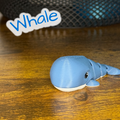 Wiggly Whale – Cute 3D Printed Fidget Toy | Articulated Blue Whale Desk Toy