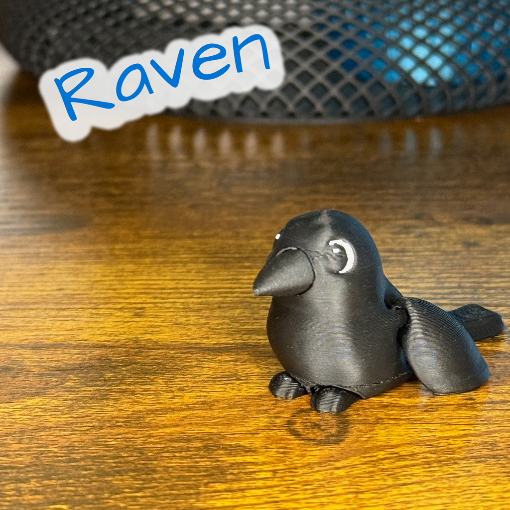 Ravenous Raven – Articulated Fidget Toy - Bird Lover Gift