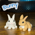 Flexi Articulated Bunny – Cute 3D Printed Rabbit Toy | Bounding Bunny Fidget Gift