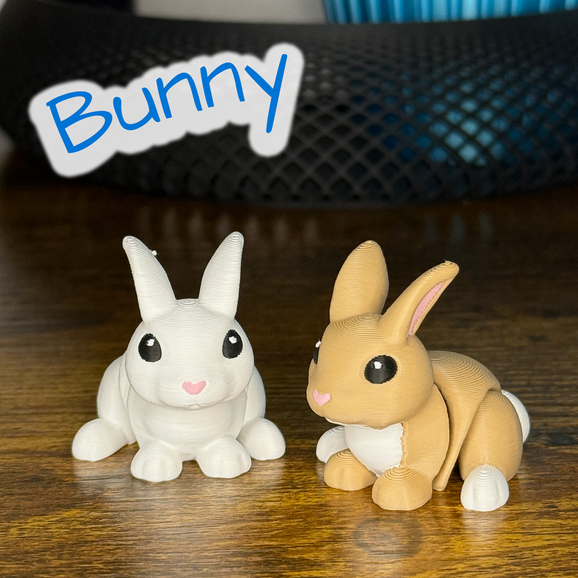 Flexi Articulated Bunny – Cute 3D Printed Rabbit Toy | Bounding Bunny Fidget Gift