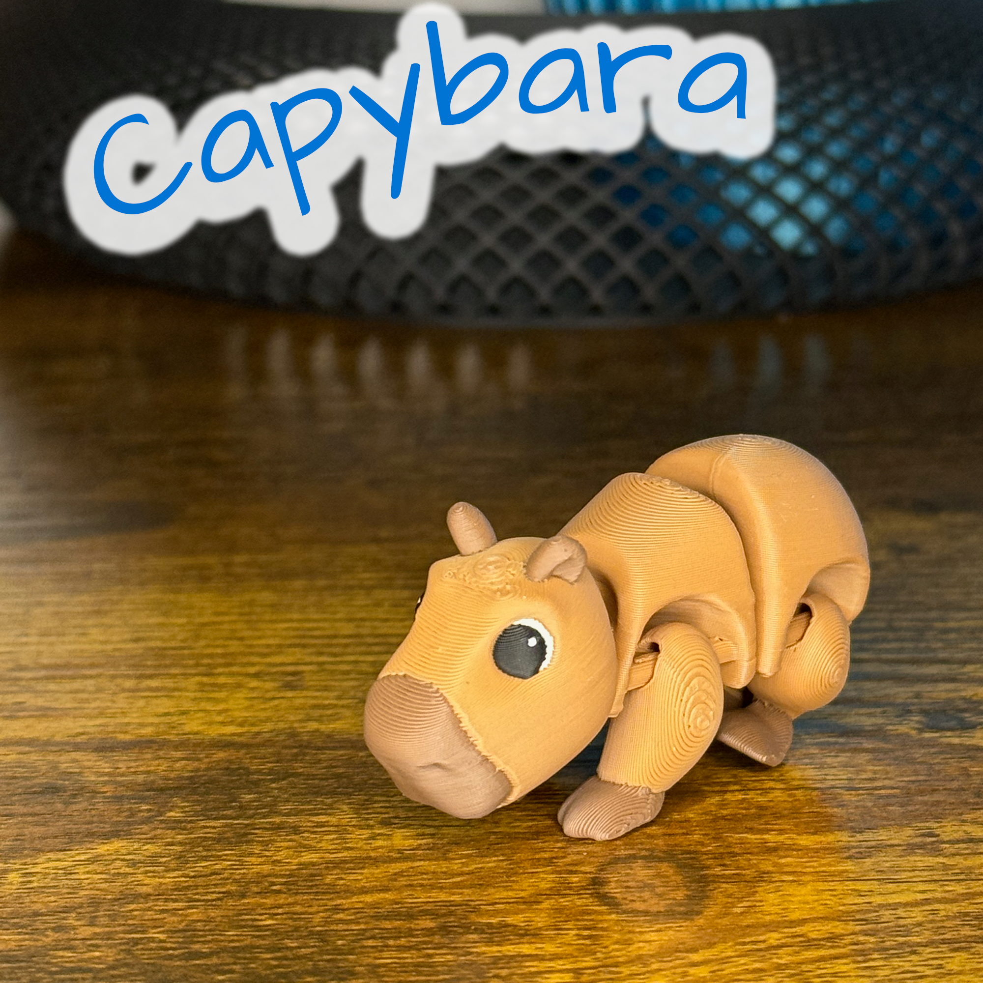 Flexi Articulated Capybara Toy – Cute 3D Printed Fidget Animal Gift | Collectible