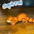 Articulated Squirrel Fidget Toy – Flexi 3D Printed Cute Woodland Animal