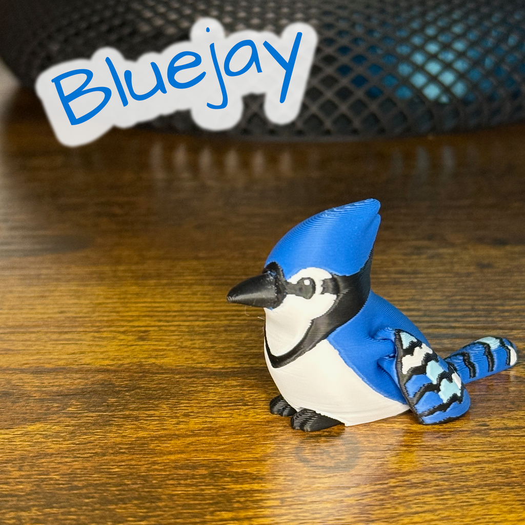 Brilliant Blue Jay – Articulated 3D Printed Toy