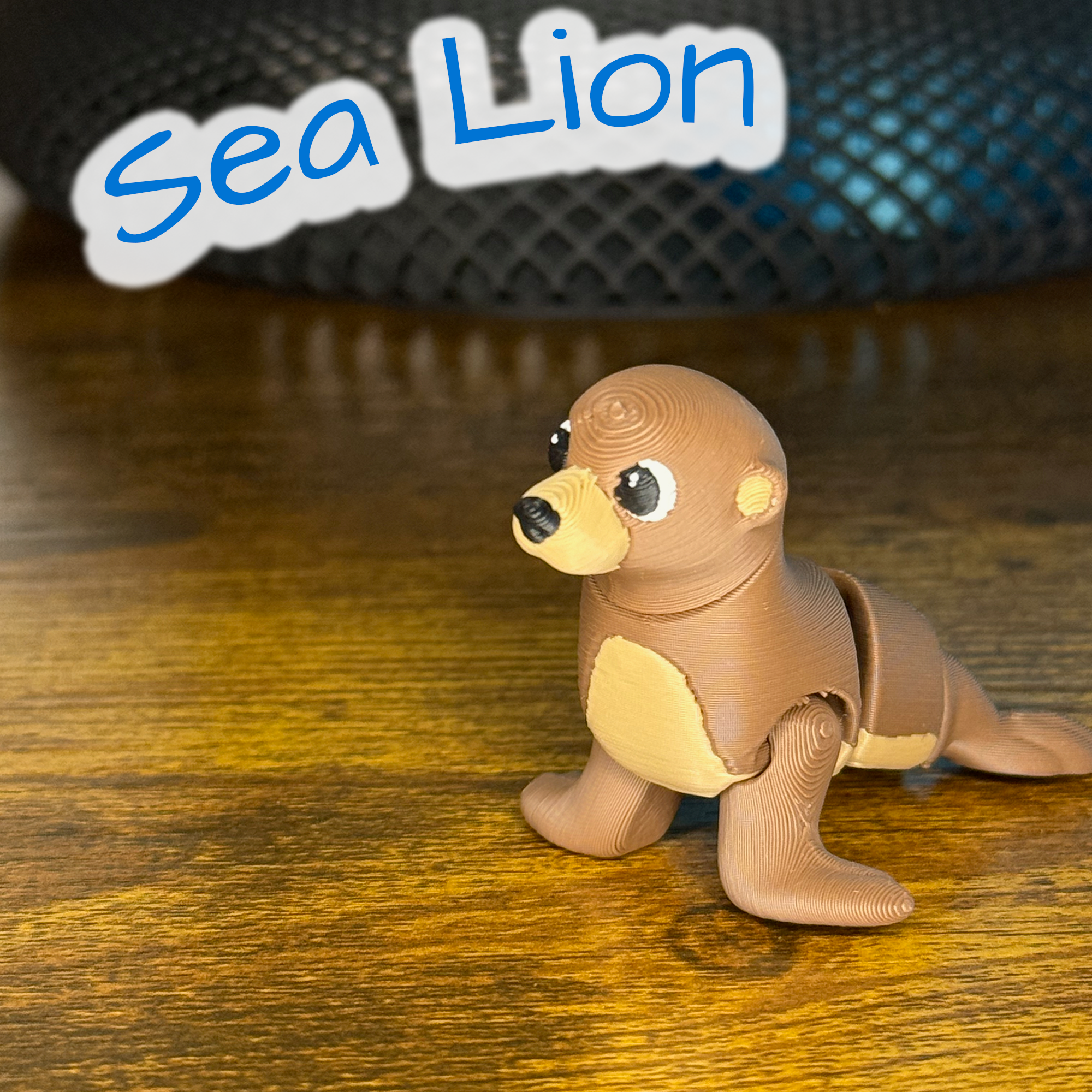 Slippery Sea Lion – Flexi Articulated 3D Printed Fidget Toy