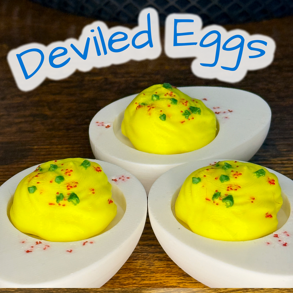 Deviled Egg Fidget Clicker – Realistic 3D Printed Toy for Food Lovers