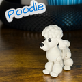 Articulated Poodle Toy – Cute 3D Printed Fidget Dog with Wiggle Ears & Toe Beans!