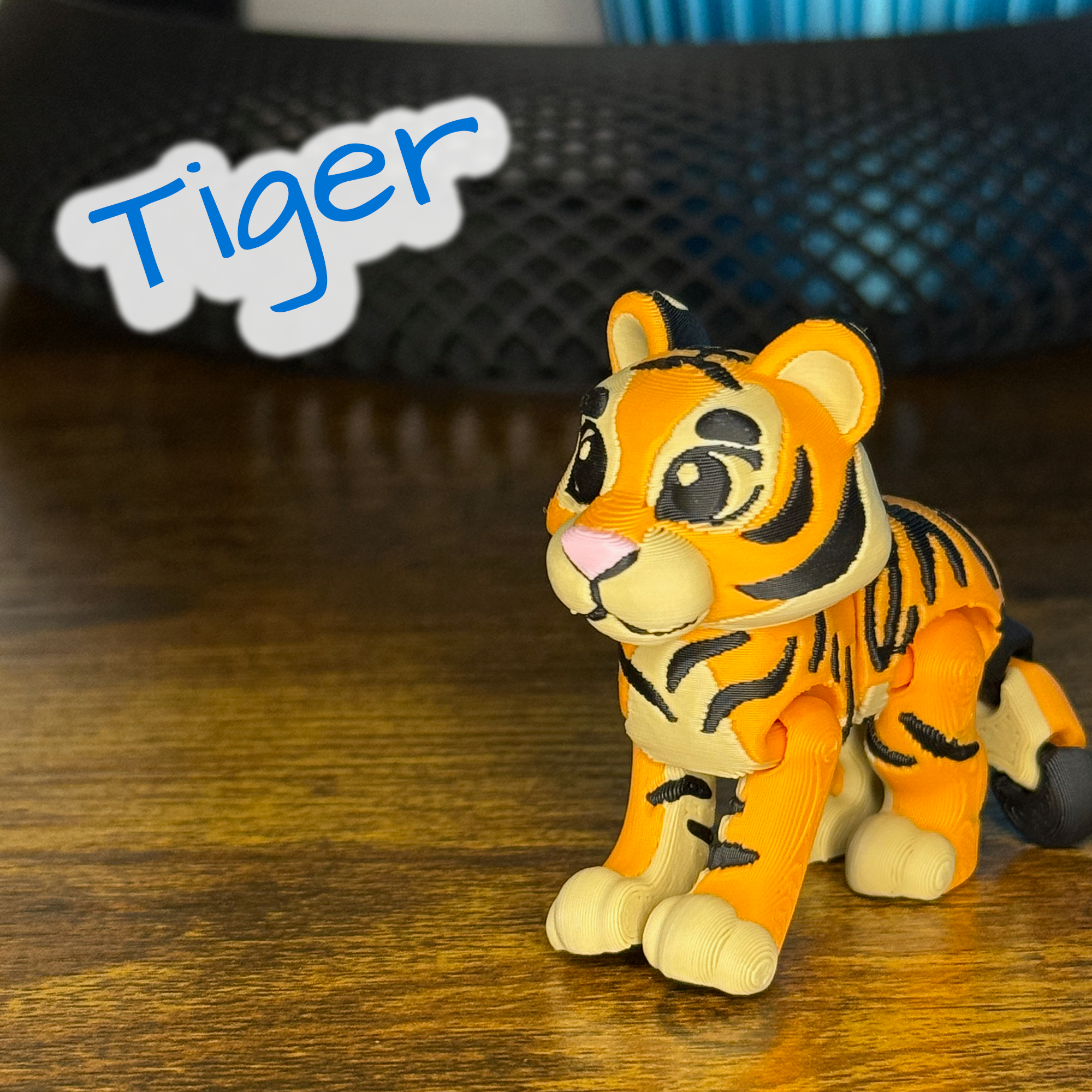 Tenacious Tiger – Articulated 3D Printed Jungle Toy