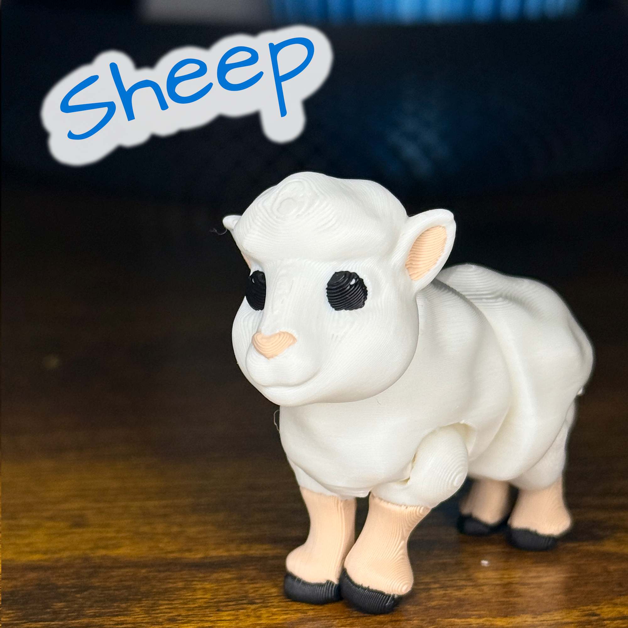 Shy Sheep – Articulated Fidget Toy | Flexi 3D Printed Animal